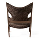 Audo Knitting Lounge Chair in Root Sheepskin, Dark Stained Oak — packshot, detail