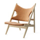 Audo Knitting Lounge Chair in Dunes Cognac, Natural Oak — packshot