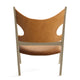 Audo Knitting Lounge Chair in Dunes Cognac, Natural Oak — packshot, detail