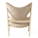 Audo Knitting Lounge Chair in Nature Sheepskin, Natural Oak — packshot, detail