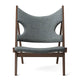 Audo Knitting Lounge Chair in Safire 012, Dark Stained Oak — packshot, detail