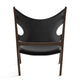 Audo Knitting Lounge Chair in Dakar 0842, Walnut — packshot, detail