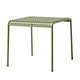 HAY Palissade Outdoor Dining Table Square in Olive Green — packshot