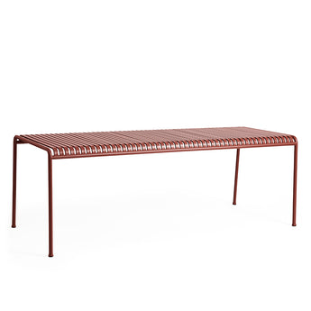 HAY Palissade Outdoor Dining Table Rectangular 220cm in Iron Red — packshot