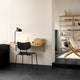 Carl Hansen AB019 Wall Desk with AB020D drawer and AB020S support in Oak Oil — lifestyle shot with VLA26T chair and BM0253 shelving