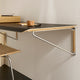 Carl Hansen AB019 Wall Desk in black laminate with AB020D drawer — detail shot showing cable opening