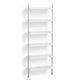 HAY Pier System 101 1 Column — White Powder Coated Steel, Clear Anodised Aluminium Profile