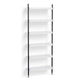 HAY Pier System 101 1 Column — Black Powder Coated Steel, Clear Anodised Aluminium Profile