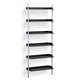 HAY Pier System 101 1 Column — Black Powder Coated Steel, Black Anodised Aluminium Profile