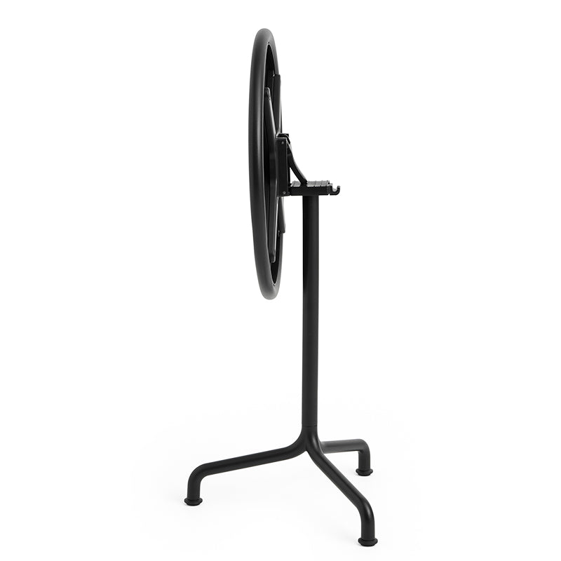 HAY Deville Round Tilt-Top Dining Table 55cm in Anthracite — side view