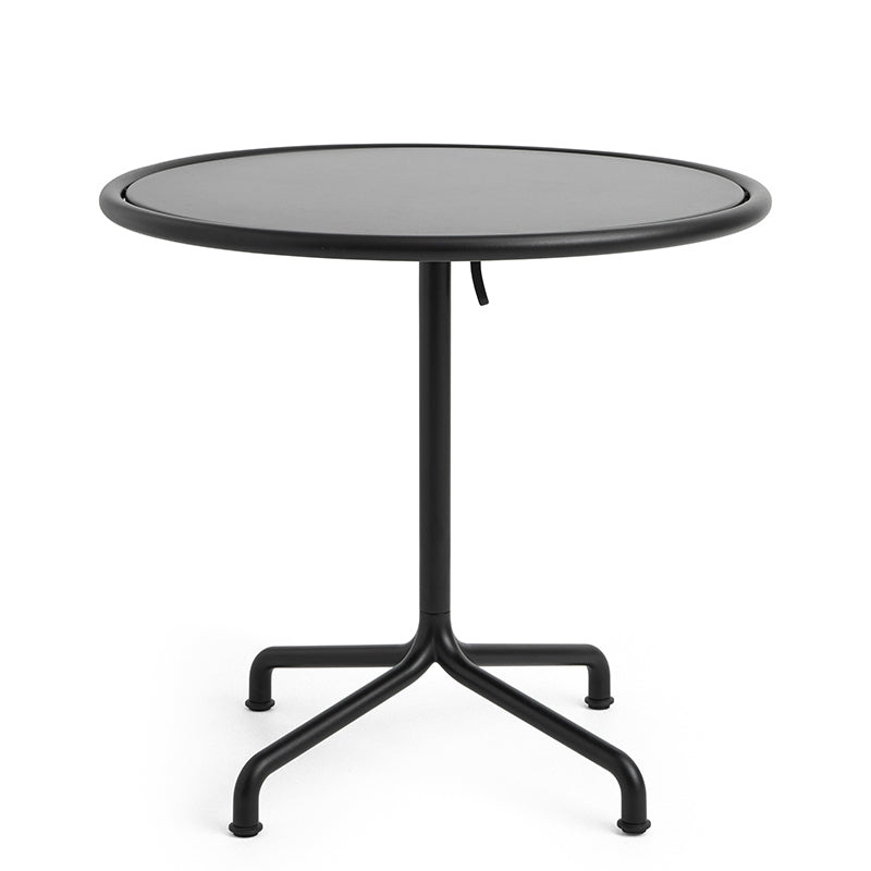 HAY Deville Round Tilt-Top Dining Table 80cm in Anthracite — front packshot