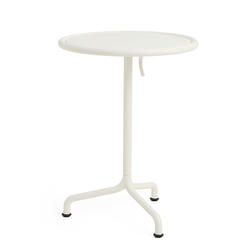 HAY Deville Round Tilt-Top Dining Table 55cm in Cream White — front packshot