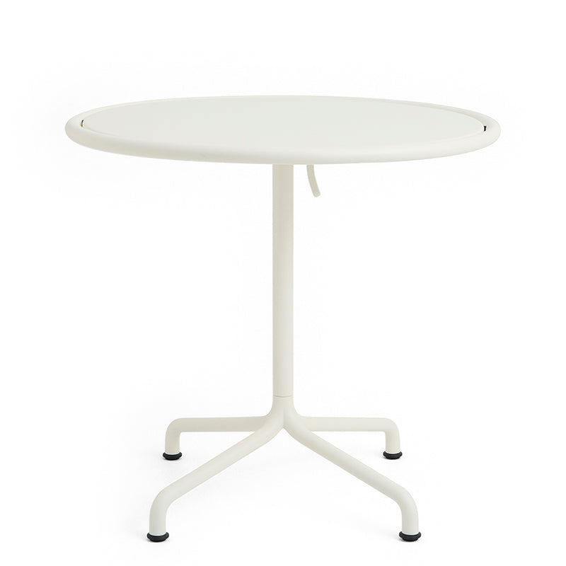 HAY Deville Round Tilt-Top Dining Table 80cm in Cream White — front packshot