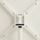 HAY Deville Round Tilt-Top Dining Table 80cm in Cream White — detail, tilting top mechanism 1