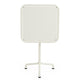 HAY Deville Square Tilt-Top Dining Table in Cream White — front view, tilting