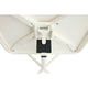 HAY Deville Square Tilt-Top Dining Table in Cream White — detail, tilting top mechanism
