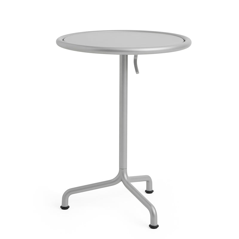 HAY Deville Round Tilt-Top Dining Table 55cm in Silver Grey — front packshot