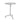 HAY Deville Round Tilt-Top Dining Table 55cm in Silver Grey — front packshot