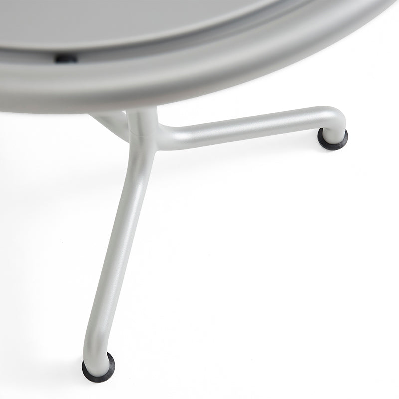 HAY Deville Round Tilt-Top Dining Table 55cm in silver grey — detail base view
