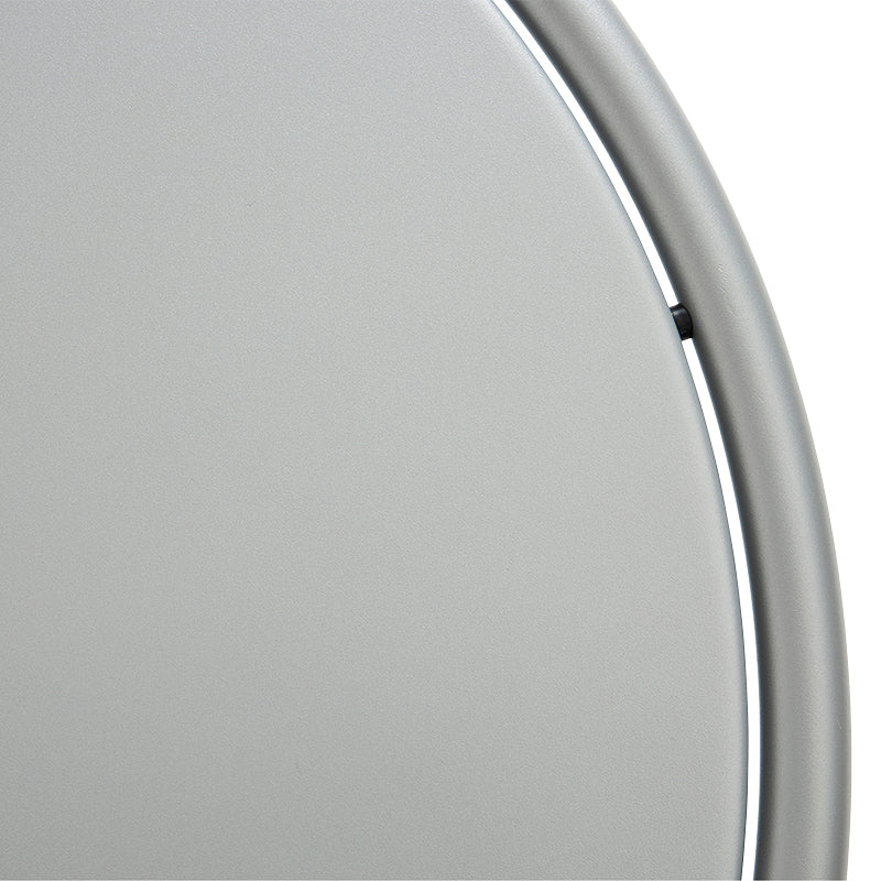 HAY Deville Round Tilt-Top Dining Table 80cm in Silver Grey — detail view