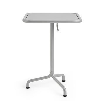 HAY Deville Square Tilt-Top Dining Table in Silver Grey — front packshot