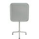 HAY Deville Square Tilt-Top Dining Table in Silver Grey — front view, tilting