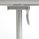 HAY Deville Square Tilt-Top Dining Table in Silver Grey — detail, tilting top mechanism