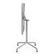 HAY Deville Outdoor Tilt-Top Dining Table Rectangular in Silver Grey — packshot, detail