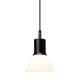 Anglepoise Type 80 Pendant Light in Matte Black Opal Glass — packshot, detail