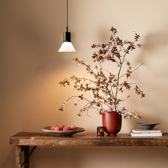 Anglepoise Type 80 Pendant Light Matte Black Opal Glass