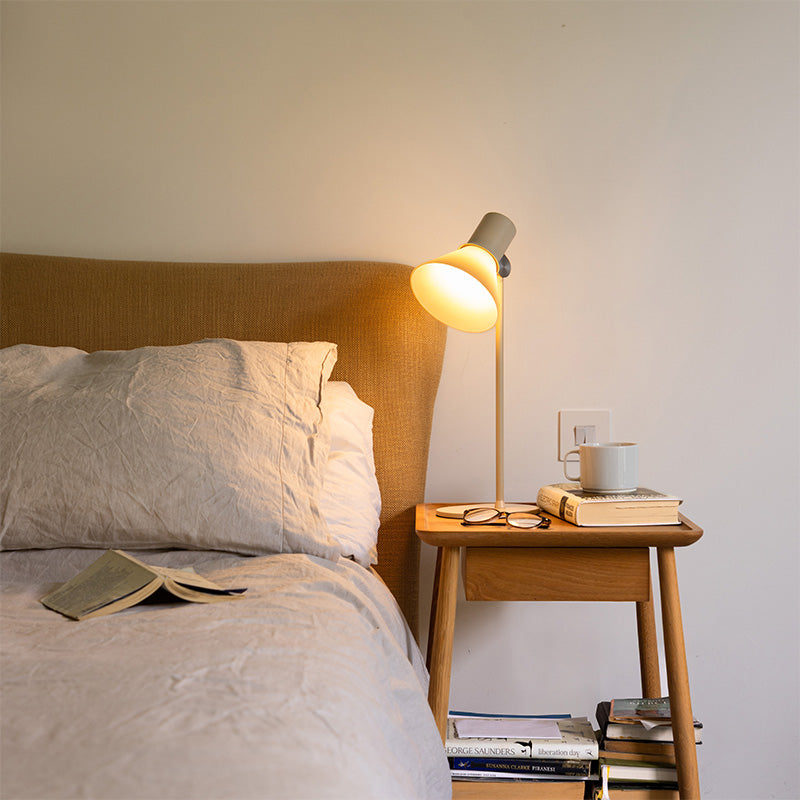 Anglepoise Type 80 T1 Table Lamp in Pale Putty Opal Glass — lifestyle, bedroom