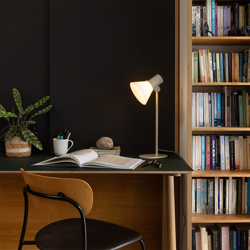 Anglepoise Type 80 T1 Table Lamp in Pale Putty Opal Glass — lifestyle, home office