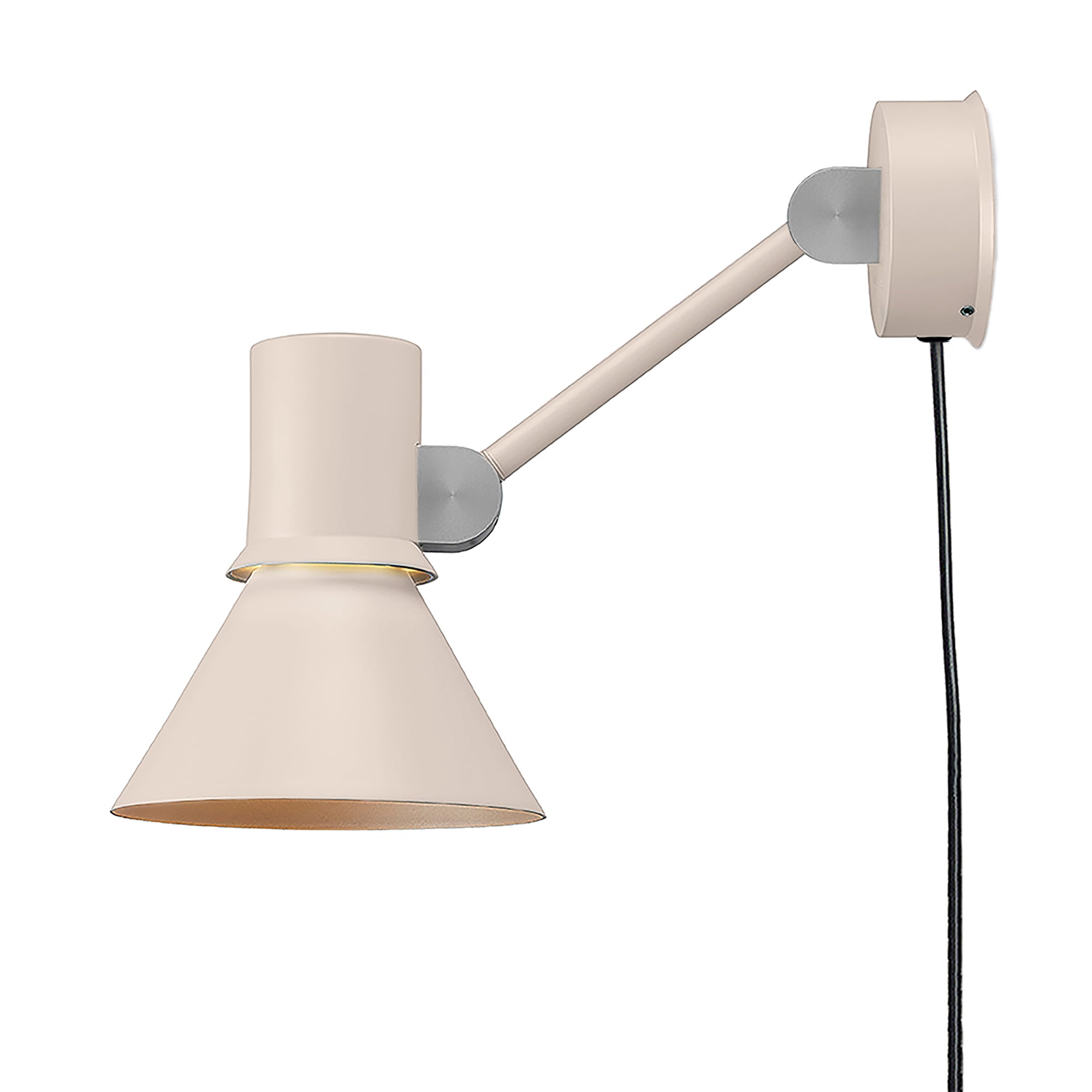 Anglepoise Type 80 W2 Wall Light in Pale Putty, Cable & Plug — packshot, detail