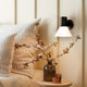 Anglepoise Type 80 W4 Wall Light in Matte Black Opal Glass — lifestyle, bedroom