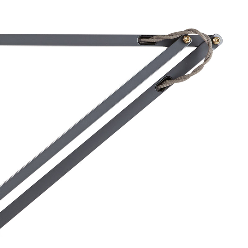 Anglepoise Original 1227 Brass Wall Mounted Lamp in Elephant Grey — packshot, detail