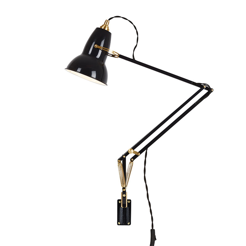 Anglepoise Original 1227 Brass Wall Mounted Lamp in Jet Black — packshot