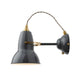 Anglepoise Original 1227 Brass Wall Lamp in Elephant Grey — packshot, detail