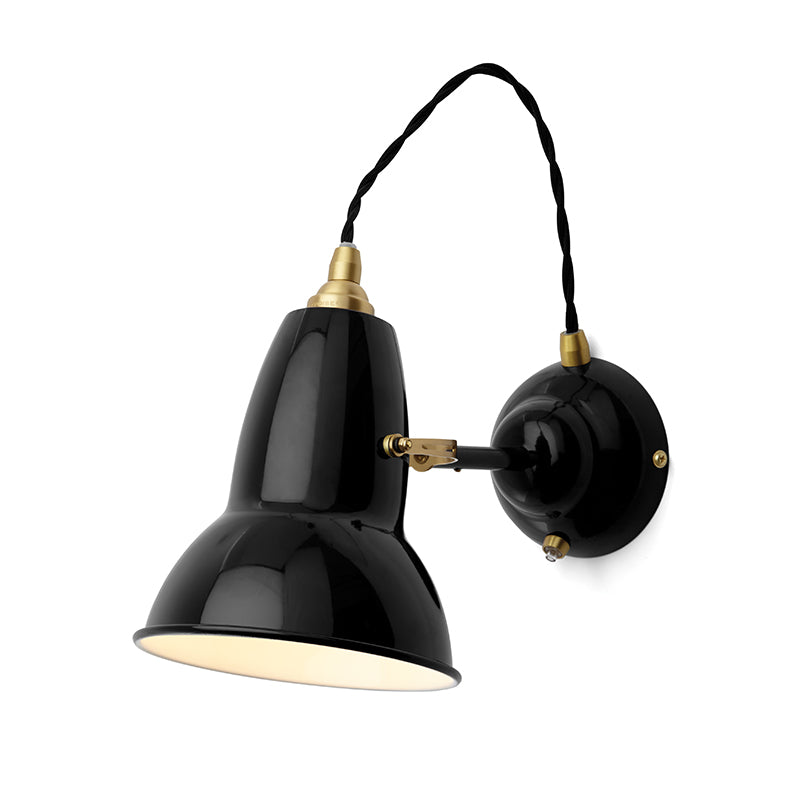 Anglepoise Original 1227 Brass Wall Lamp in Jet Black — packshot