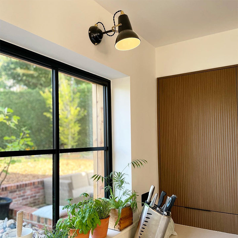 Anglepoise Original 1227 Brass Wall Lamp in Jet Black — lifestyle, kitchen