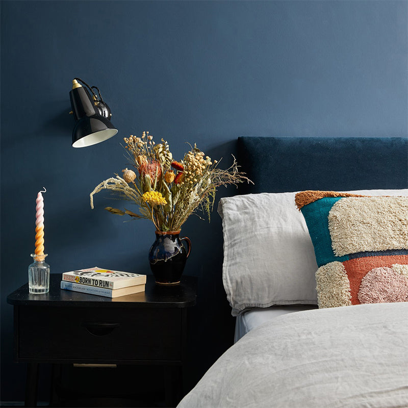 Anglepoise Original 1227 Brass Wall Lamp in Jet Black — lifestyle, bedroom