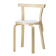 Artek 68 Dining Chair in Natural Lacquered, White HPL Seat — packshot