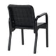 Artek Armchair 45 in Black Lacquered, Quilted Leather, Flat Wrap Armrests — packshot, detail