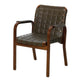 Artek Armchair 45 in Walnut Stained, Olive Envy Quilted Leather, Flat Wrap Armrests — packshot