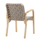 Artek Armchair 45 in Clear Lacquered, Natural/Black Webbing, Rattan Armrests — packshot, detail