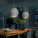 Artek A331 Beehive Pendant Light in White, Brass Plated Rings — lifestyle