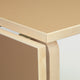 Artek Aalto DL81C Foldable Dining Table in Clay Linoleum, Walnut Drop Leaf — packshot, detail