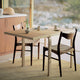 Artek Aalto DL81C Foldable Dining Table in Clay Linoleum, Walnut Drop Leaf — lifestyle