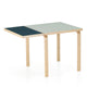 Artek Aalto DL81C Foldable Dining Table in Vapour Linoleum, Smokey Blue Drop Leaf — packshot