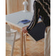 Artek Aalto DL81C Foldable Dining Table in Vapour Linoleum, Smokey Blue Drop Leaf — lifestyle