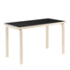 Artek Aalto Rectangular Dining Table 80A in Black Linoleum — packshot